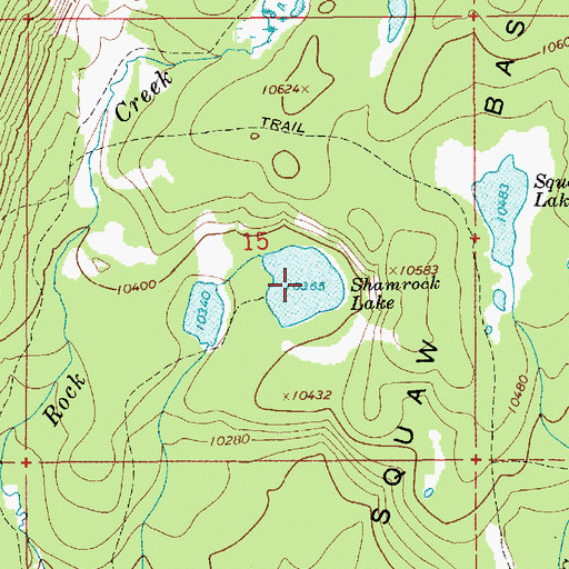 Topographic Map of Shamrock Lake, UT