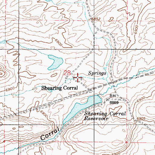 Topographic Map of Shearing Corral, UT