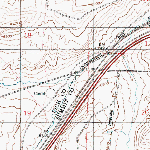Topographic Map of Shearing Corral Creek, UT