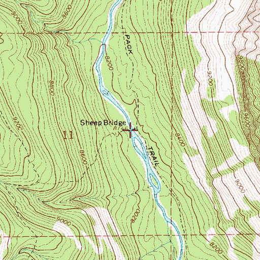 Topographic Map of Sheep Bridge, UT