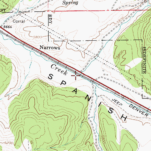Topographic Map of Sheep Creek, UT