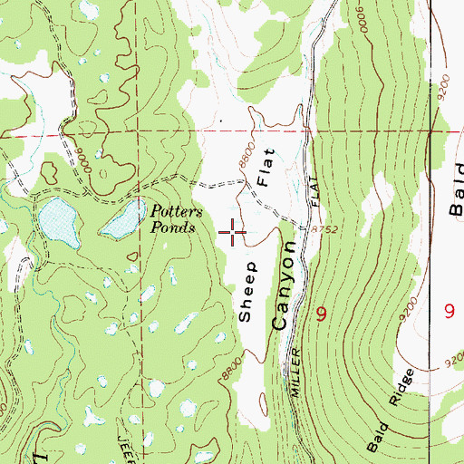 Topographic Map of Sheep Flat, UT