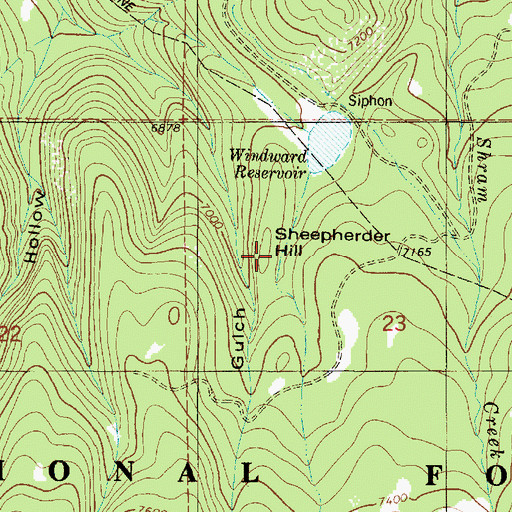 Topographic Map of Sheepherder Hill, UT