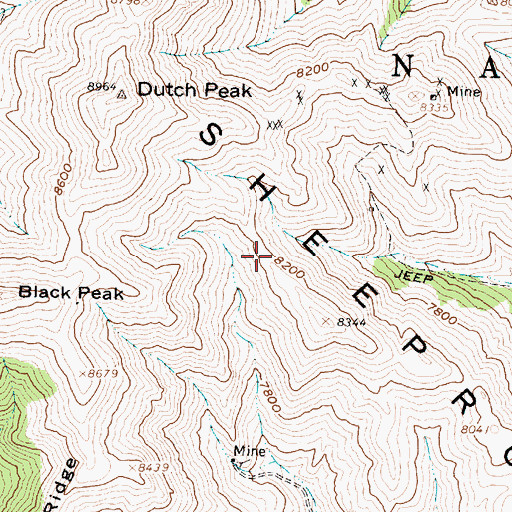 Topographic Map of Sheeprock Mountains, UT