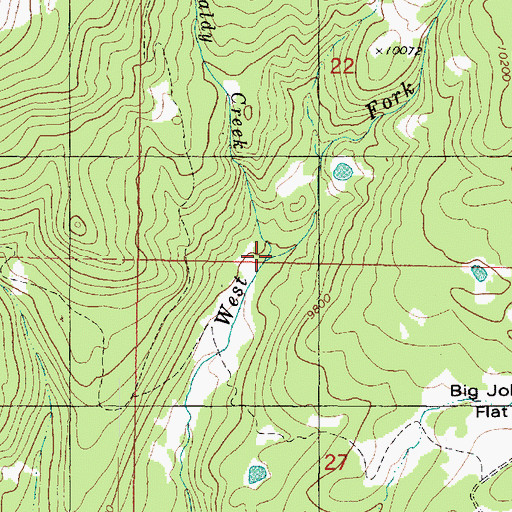 Topographic Map of Shelly Baldy Creek, UT