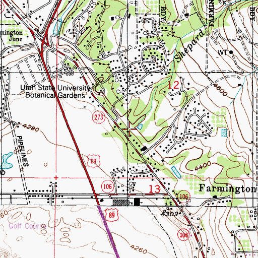 Topographic Map of Shepard Creek, UT