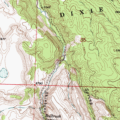 Topographic Map of Shinbone Creek, UT