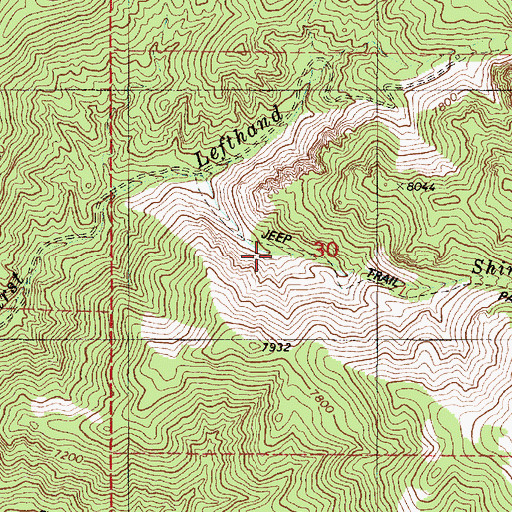 Topographic Map of Shingle Creek, UT