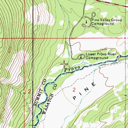 Topographic Map of Shingle Creek, UT