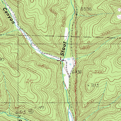 Topographic Map of Shingle Mill Canyon, UT