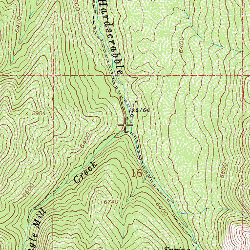 Topographic Map of Shingle Mill Creek, UT