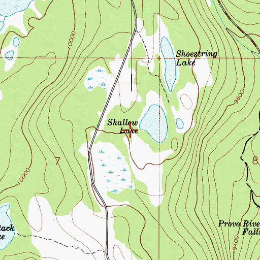 Topographic Map of Shoestring Lake, UT