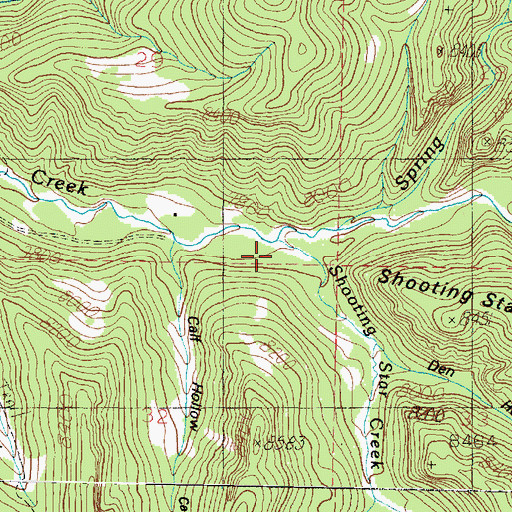 Topographic Map of Shooting Star Creek, UT