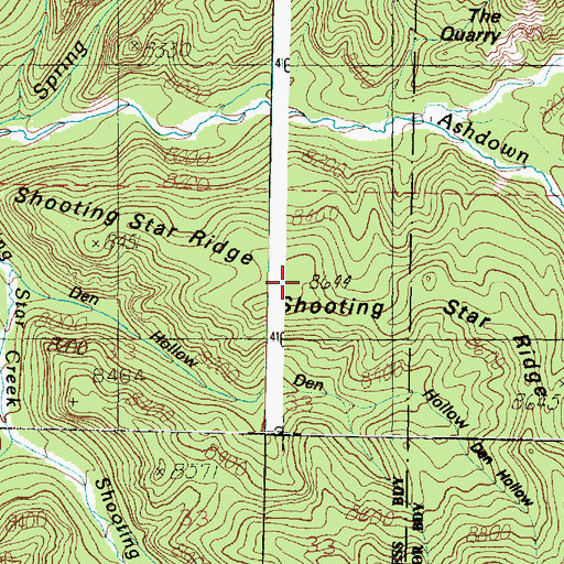 Topographic Map of Shooting Star Ridge, UT