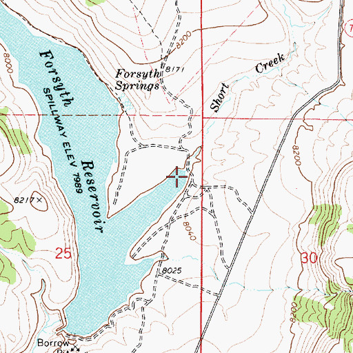 Topographic Map of Short Creek, UT