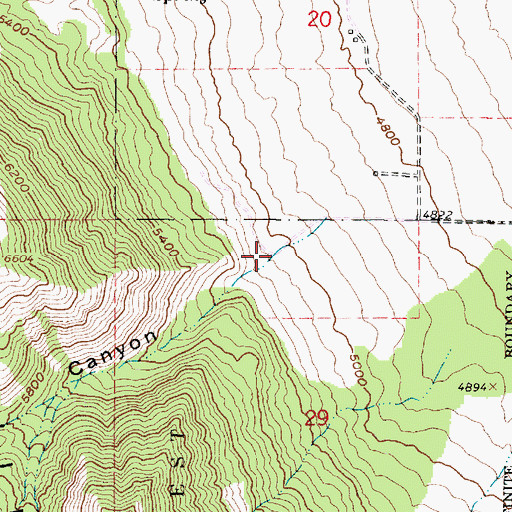 Topographic Map of Shumway Canyon, UT