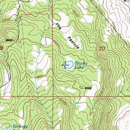 Topographic Map of Shurtz Lake, UT