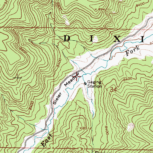 Topographic Map of Sieler Creek, UT