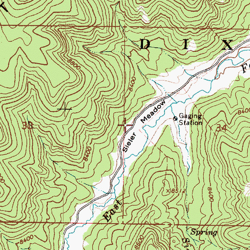 Topographic Map of Sieler Meadow, UT