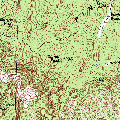 Topographic Map of Signal Peak, UT