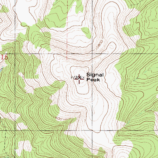 Topographic Map of Signal Peak, UT