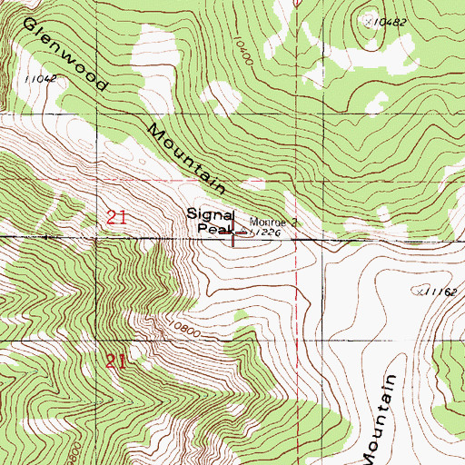 Topographic Map of Signal Peak, UT