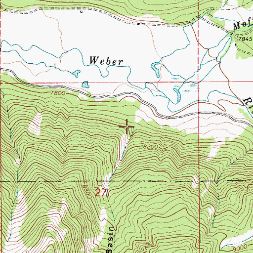 Topographic Map of Silks Basin, UT