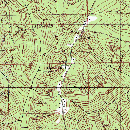 Topographic Map of Elyton School (historical), AL