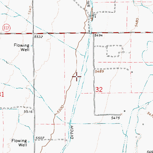 Topographic Map of Silver Creek Ditch, UT