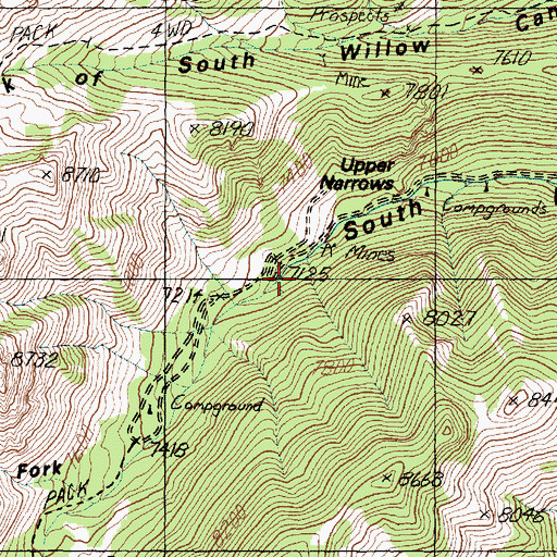Topographic Map of Silver Drum Mine, UT