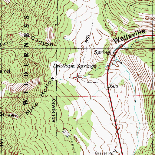 Topographic Map of Silver Mine Hollow, UT
