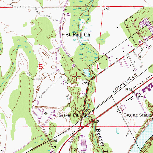 Topographic Map of Fairview Community Center, AL