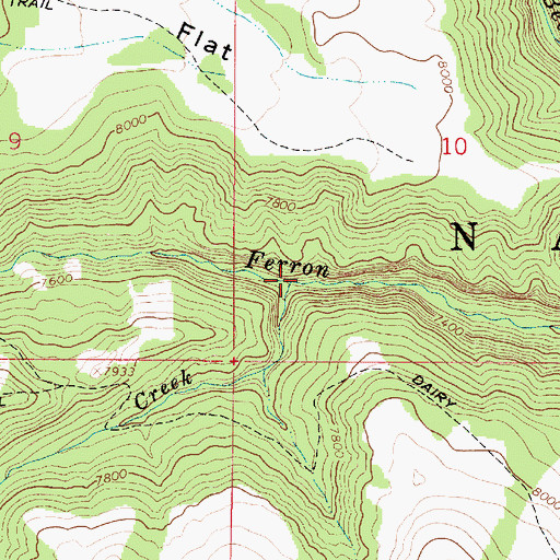 Topographic Map of Singleton Creek, UT