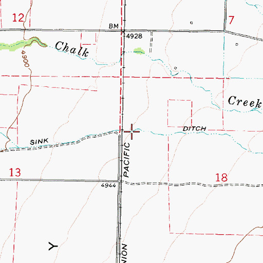 Topographic Map of Sink Ditch, UT