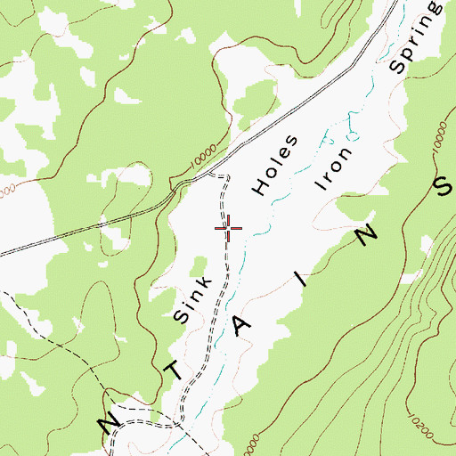 Topographic Map of Sink Holes, UT
