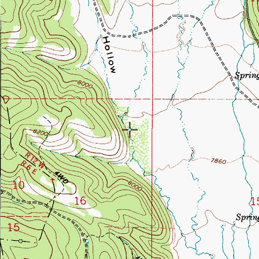 Topographic Map of Sink Hollow, UT