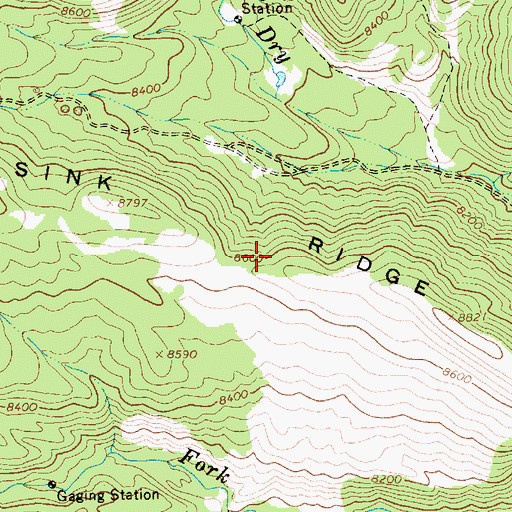 Topographic Map of Sink Ridge, UT