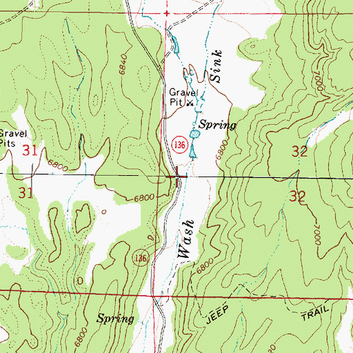 Topographic Map of Sink Valley, UT