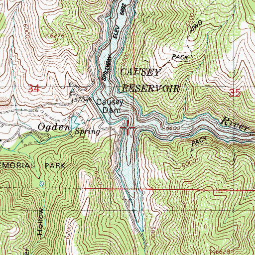 Topographic Map of Skull Crack Canyon, UT