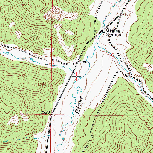 Topographic Map of Skunk Creek, UT