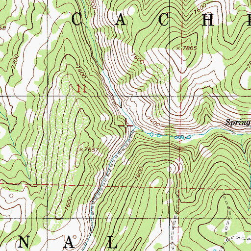 Topographic Map of Skunk Creek, UT