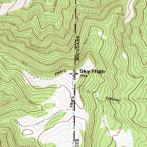 Topographic Map of Sky High, UT