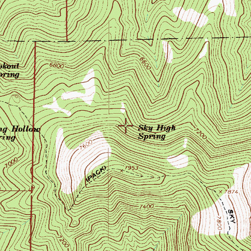 Topographic Map of Sky High Spring, UT