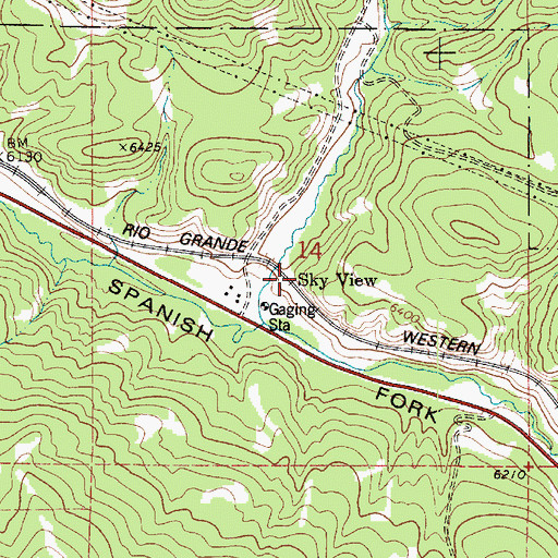 Topographic Map of Sky View (historical), UT