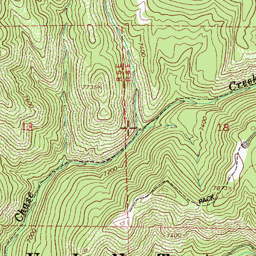 Topographic Map of Slab Canyon, UT