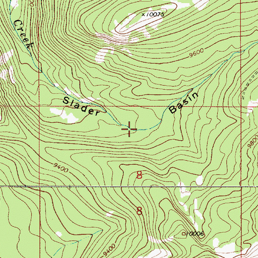 Topographic Map of Slader Basin, UT