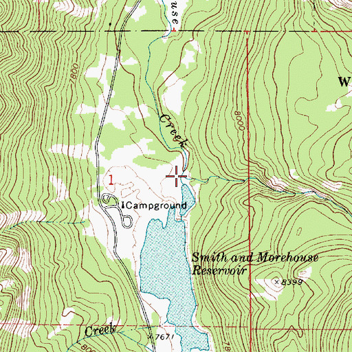 Topographic Map of Slader Creek, UT