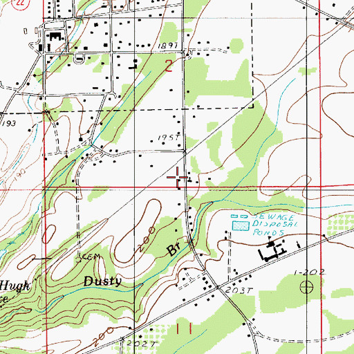 Topographic Map of First Church, AL