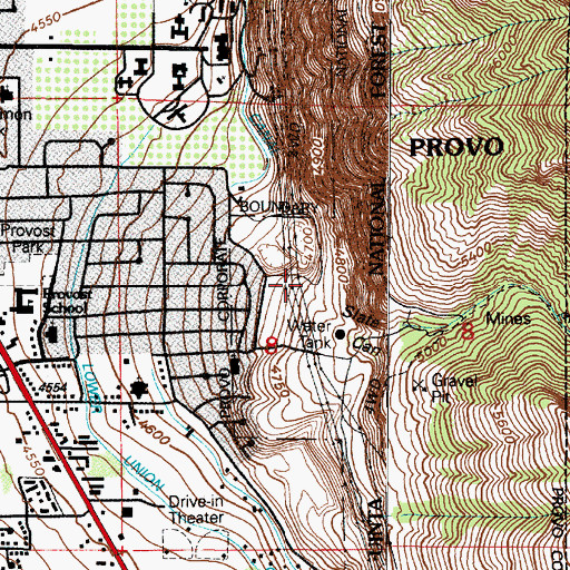 Topographic Map of Slate Canyon, UT