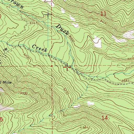 Topographic Map of Slate Creek, UT